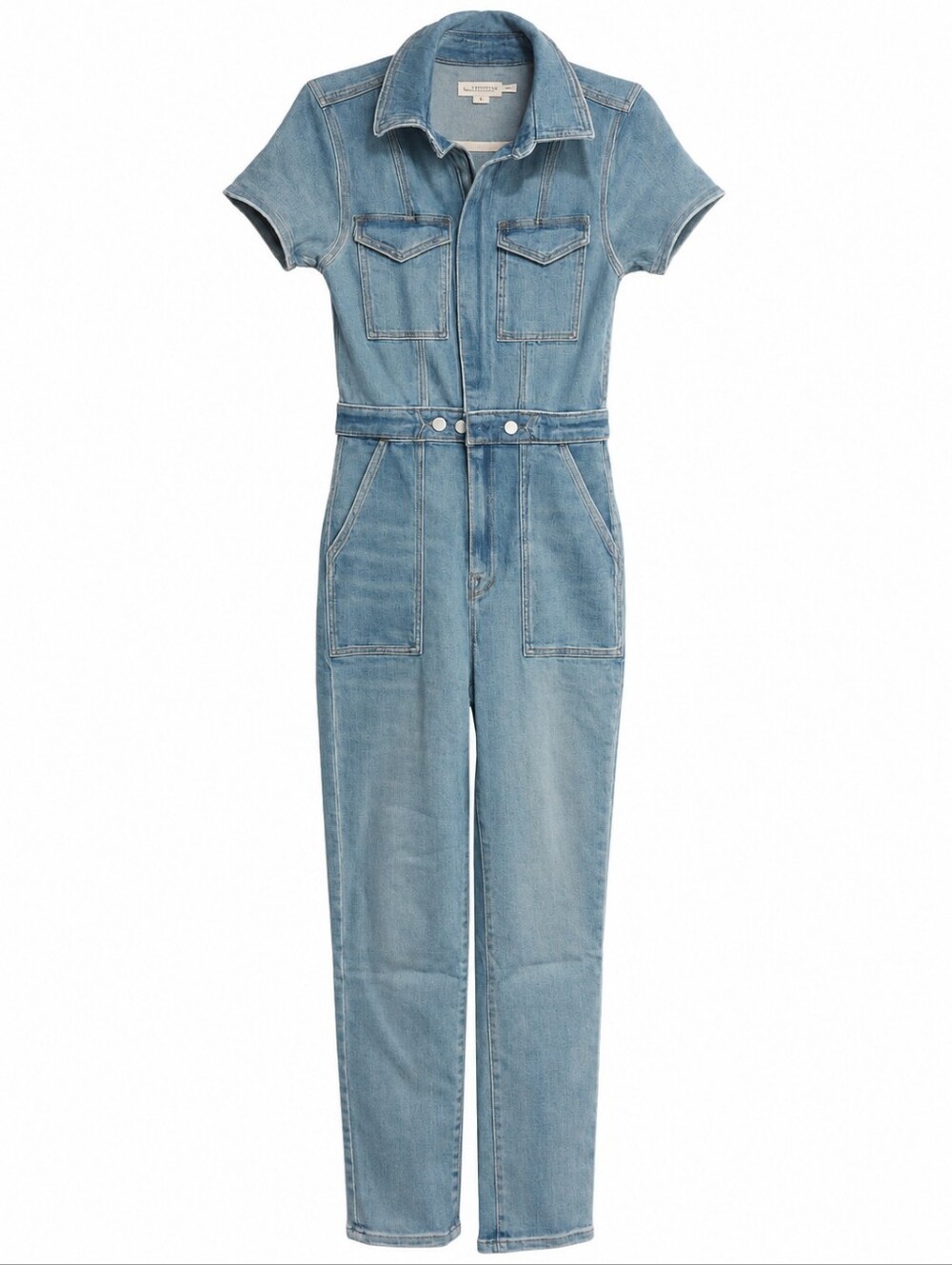 Good American Denim Jean Stretchy Jumpsuit Size Small